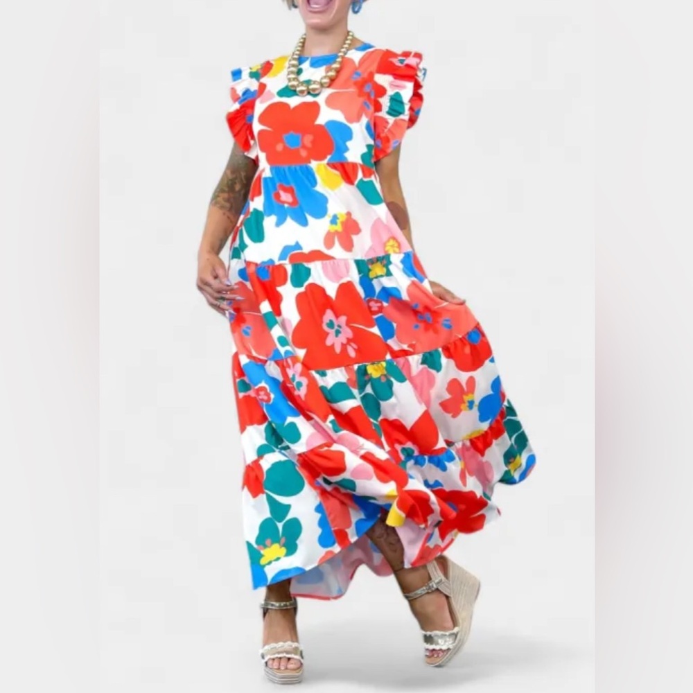 Women’s Colorful Floral Dress